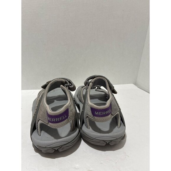 Merrell Sandals womens Kahuna 4 Strap hiking grey suede mesh vibram size 6 - Picture 3 of 6